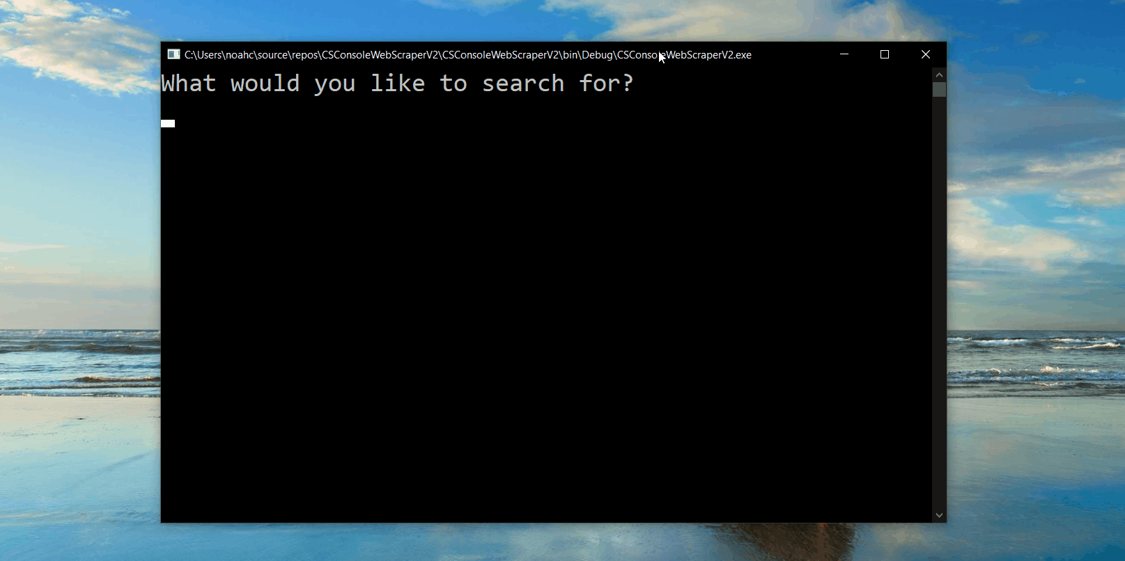 searching for toilet paper using web scraper